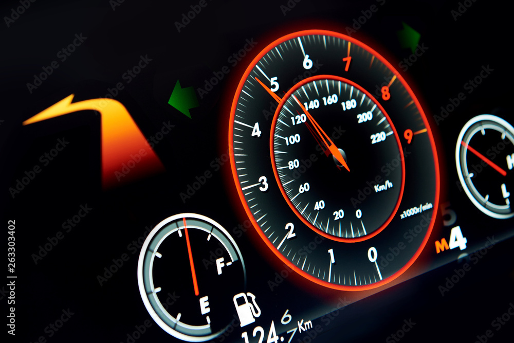 Fototapeta premium Car digital dashboard