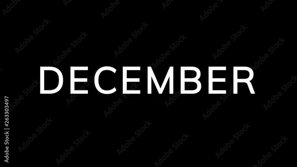 From the Glitch effect arises name of the month DECEMBER. Then the TV turns off. Alpha channel Premultiplied - Matted with color black From the Glitch effect arises name of the month DECEMBER. Then the TV turns off. Alpha channel Premultiplied - Matted with color black