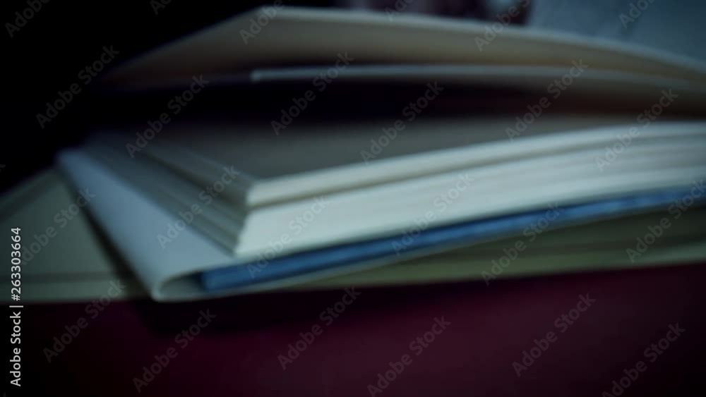 4k Macro Close-up Through a Book on The End Page 4k Macro Close-up Through a Book on The End Page