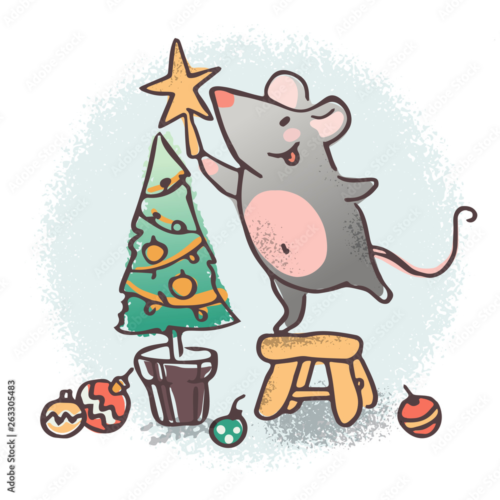 Naklejka premium Cute hand drawn vector character.