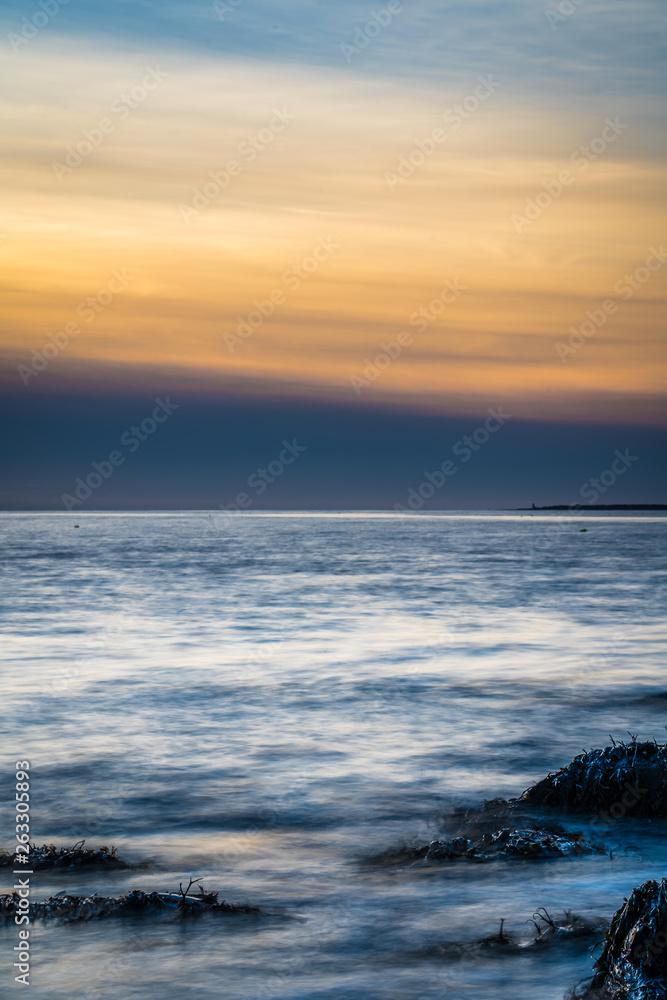Beautiful long exposure seascape beach images of Cape Sable Island, Nova Scotia, Canada.