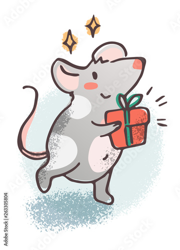 Cute hand drawn vector character.