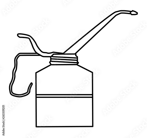 Linear oiler icon from Industry. Outline drawing