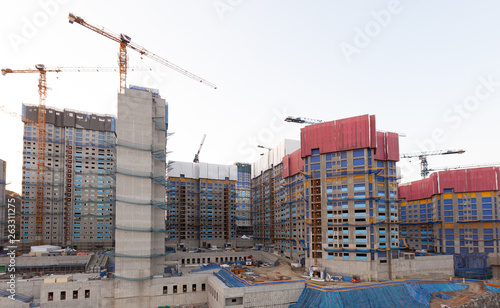 Large building construction site