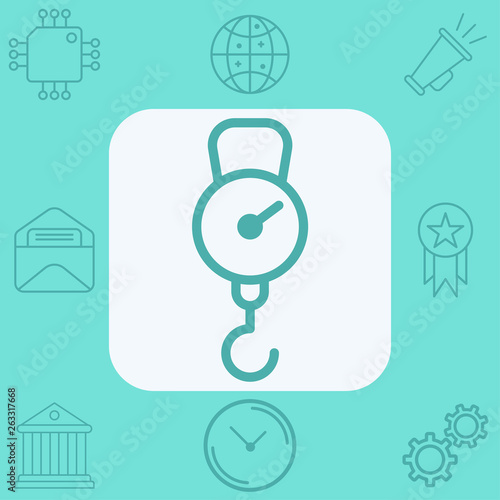 Hook scale vector icon sign symbol