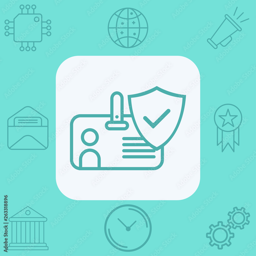 Id card vector icon sign symbol Id card vector icon sign symbol