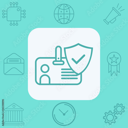 Id card vector icon sign symbol