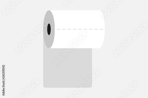 Papel higiénico sobre fondo blanco.
