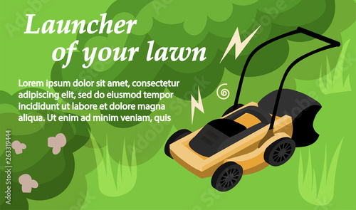 Horizontal Flat Banner Launcher of Your Lawn.