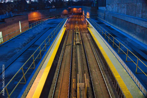 Canvas Print Toronto TTC Subway lines at night