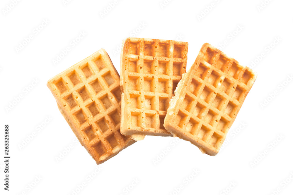 Belgium waffers isolated on white background. Belgium waffers isolated on white background.