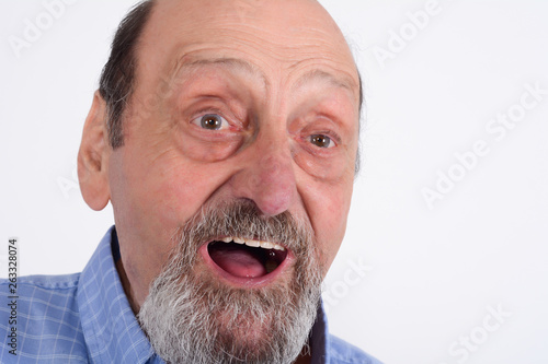 Portrait of happy senior man smiling
