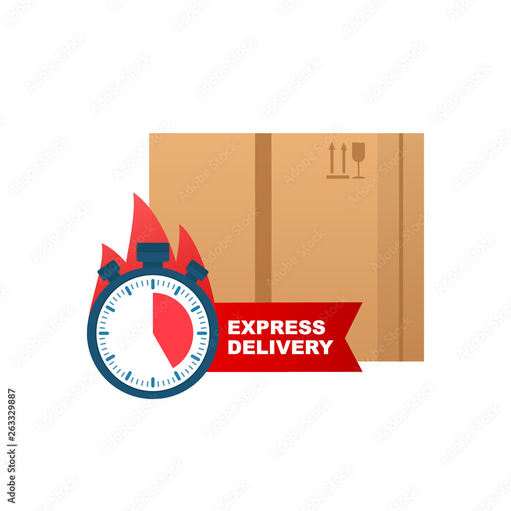 Express delivery icon for apps and website. Delivery concept. Vector illustration Express delivery icon for apps and website. Delivery concept. Vector illustration