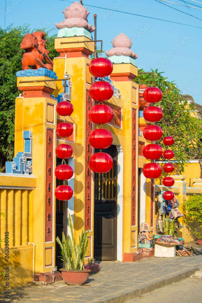 Hoi An and its architecture, boats and lights.