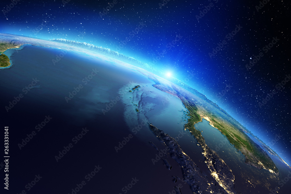 Fototapeta premium Planet Earth geography. 3d rendering