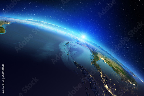 Planet Earth geography. 3d rendering