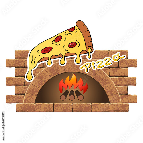 Pizza vom Holzofen - logo design