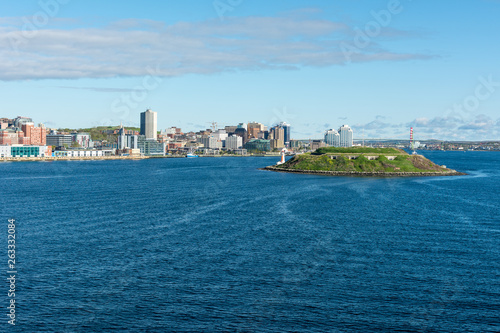 Halifax Harbour skyline  Nova Scotia with George s Island