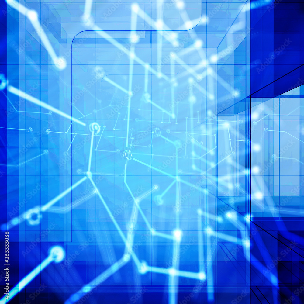 Abstract blue futuristic concept background