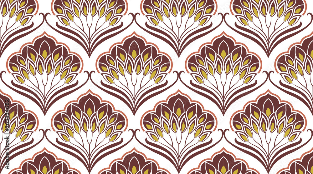 Pattern Damasco Floreale Beige Pattern Damasco Floreale Beige