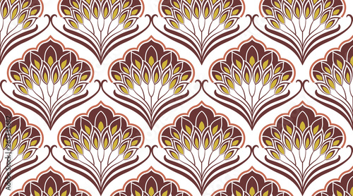 Pattern Damasco Floreale Beige