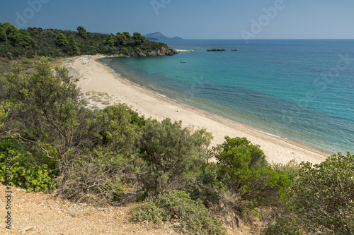 Summer view of Agios Georgios Beach at Sithonia peninsula  Chalkidiki  Central Macedonia  Greece
