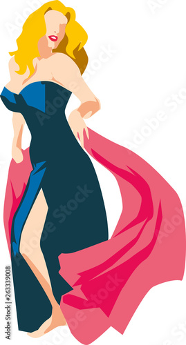 Donna vettoriale Dolce vita italia