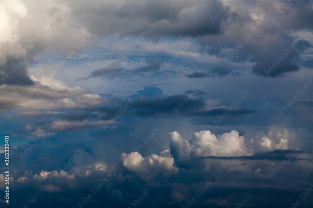 The sky in the picturesque thunderstorm clouds The sky in the picturesque thunderstorm clouds