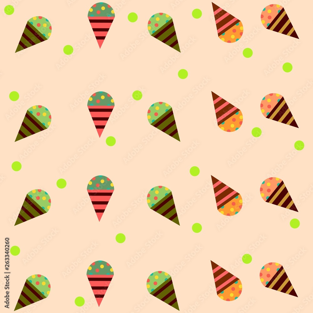 sweet cute ice cream background vector illustration