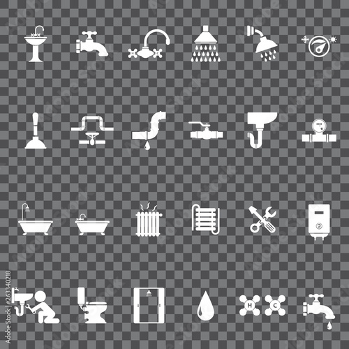 Plumbing Icons Set