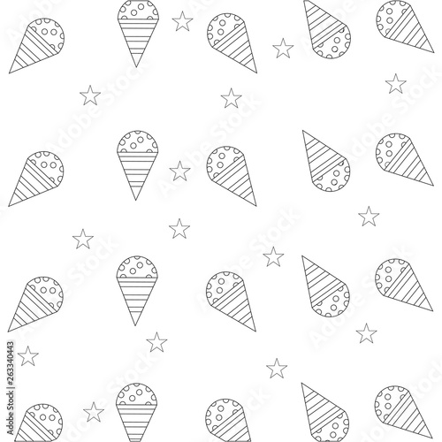 ice cream seamless, sweet ice cream background vector