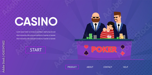 Unlucky Man Lose Money Security near Casino Table