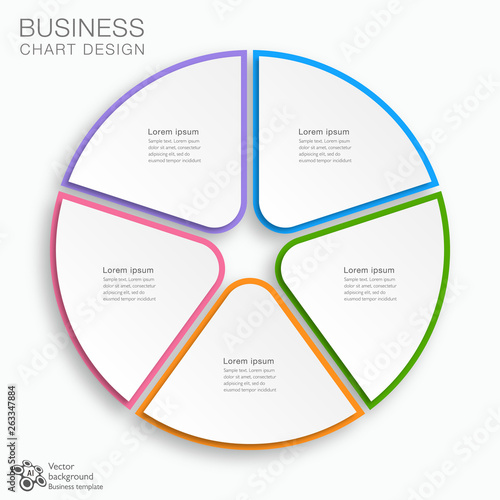 Business Chart Design 5-Step #Vector Graphics	