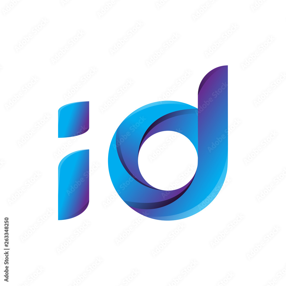 id circle lowercase design of alphabet letter combination with infinity suitable as a logo for a company or business - Vector id circle lowercase design of alphabet letter combination with infinity suitable as a logo for a company or business - Vector