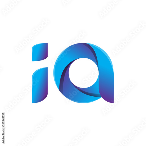 Vászonkép ia circle lowercase design of alphabet letter combination with infinity suitable