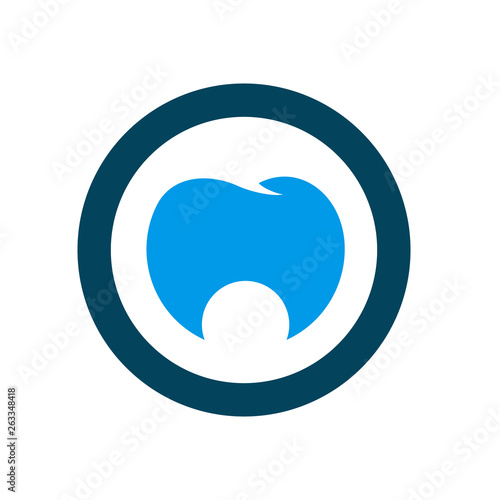 Tooth or Dental Clinic Logo, Dentist Medical Doctor Concept, Vector Icon