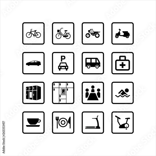 共用施設ピクト facilities pictogram
