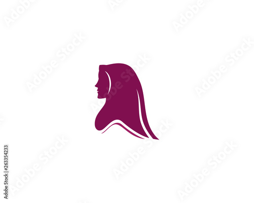 Muslimah hijab Logo template vector illustration design 
