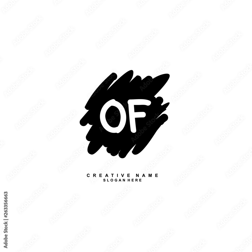 O F OF Initial logo template vector O F OF Initial logo template vector