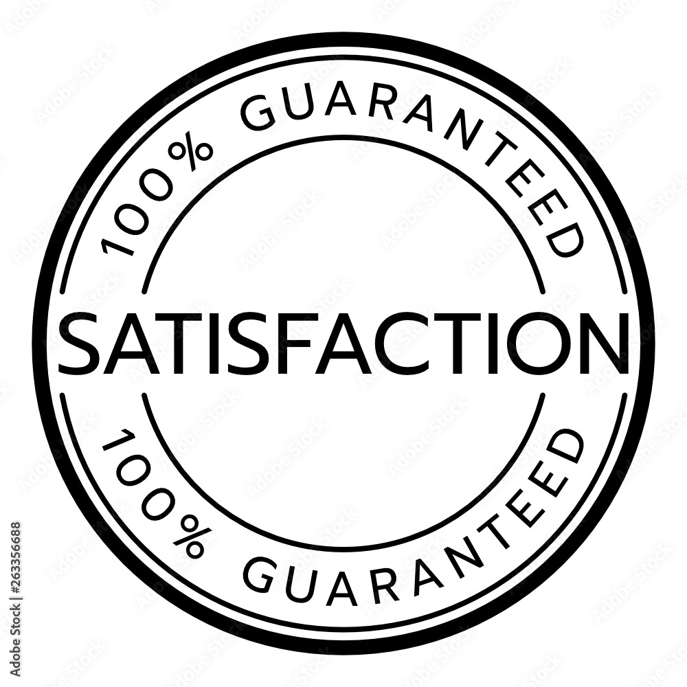 100% satisfaction guaranteed logo vector.