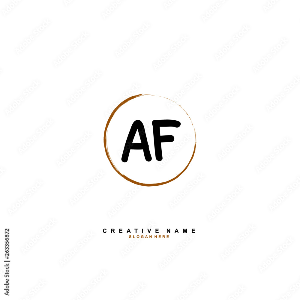 A F AF Initial logo template vector A F AF Initial logo template vector