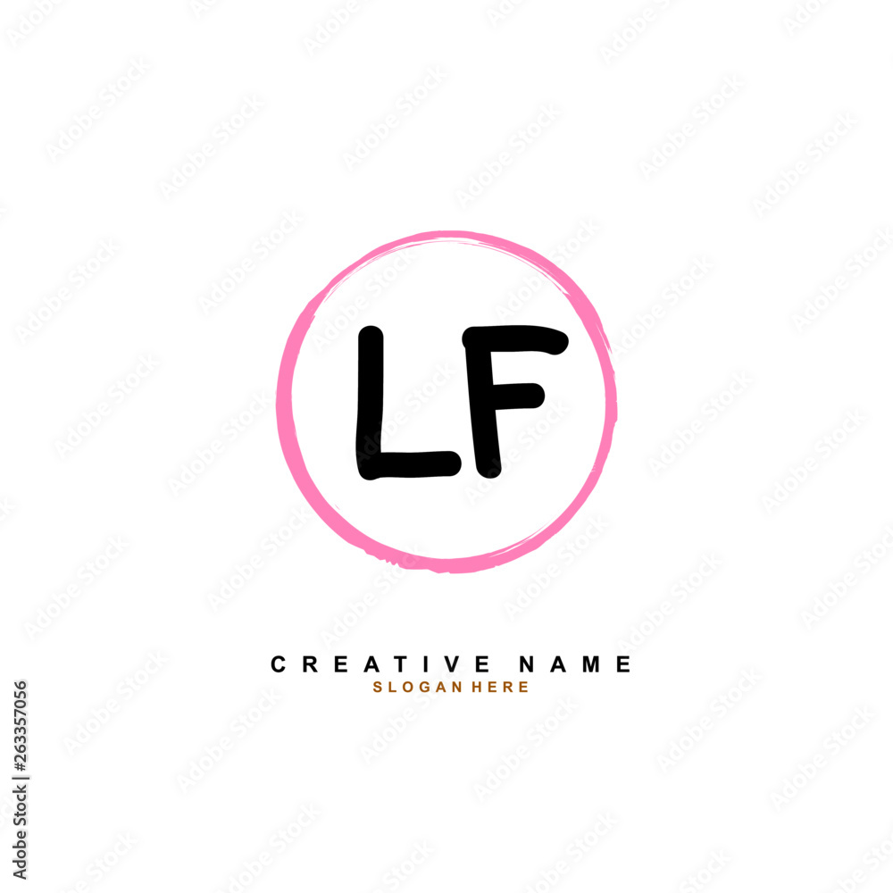 L F LF Initial logo template vector L F LF Initial logo template vector