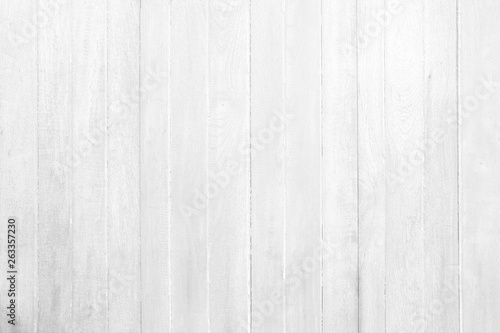 White Wood Fence Background.