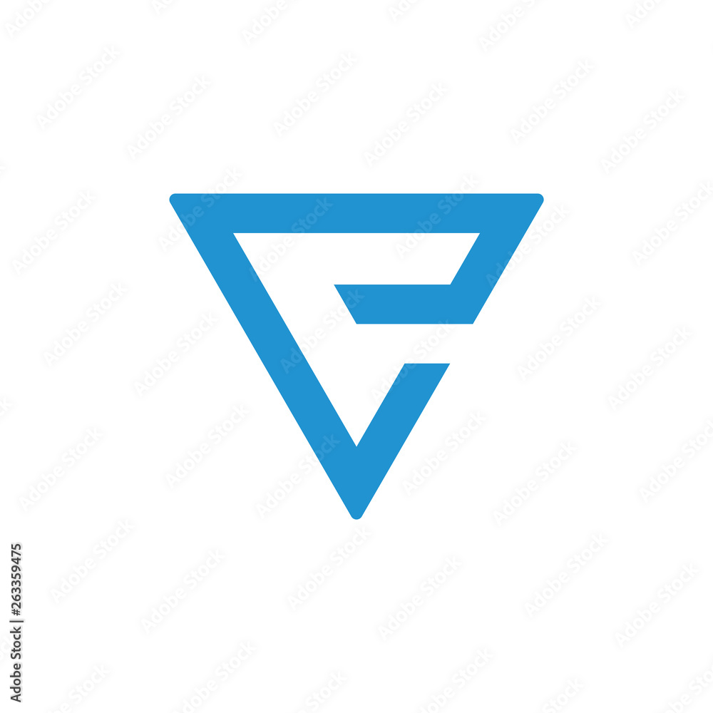 letter e simple triangle line logo vector letter e simple triangle line logo vector
