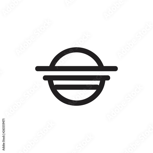 simple stripes circle line logo vector