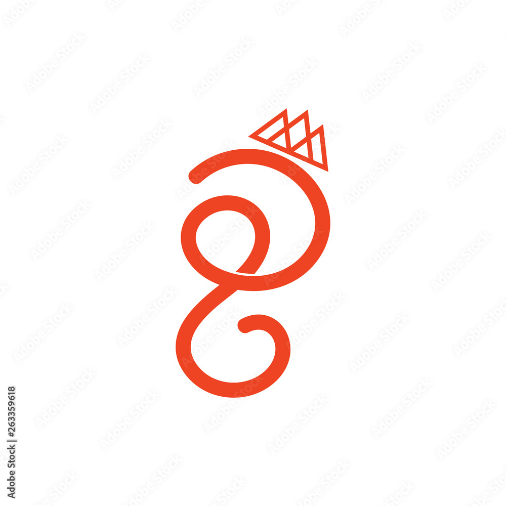 abstract letter d ribbon curves line logo vector abstract letter d ribbon curves line logo vector