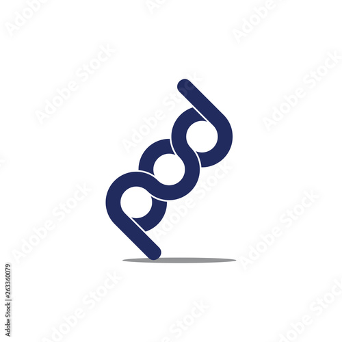 letters pod linked helix infinity design logo vector