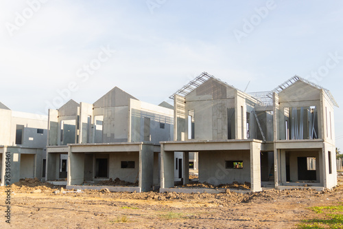 Building and Construction site of new home For housing at Thailand