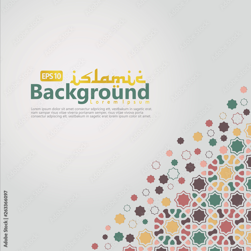 Islamic Background template for ramadan kareem, Ed Mubarak with islamic ornament