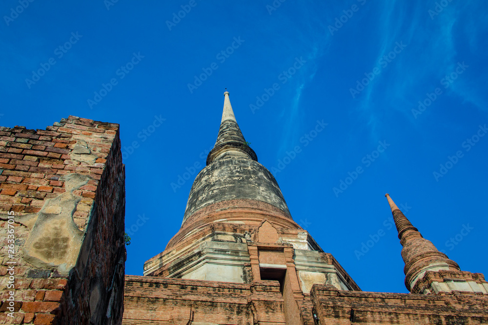 Wat yai chai mongkhon is a Buddhist temple in Ayutthaya, Thailand 